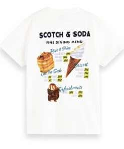 Flash Sale 💯 Pancakes Organic Cotton T-shirt White Scotch & Soda Fashion Teen, Children ✨ -Outlet Kids' Fashion Store pancakes organic cotton t shirt white scotch soda fashion teen children 1