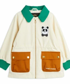 Hot Sale 😀 Panda Recycled Polyester Parka Ecru Mini Rodini Fashion Children ✨