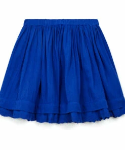 Flash Sale ❤️ Papillon Organic Cotton Muslin Skirt Blue Bonton Fashion Children 👍
