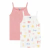 Discount ⭐ Pariscope Organic Cotton Tank Tops - Set of 2 Pink Petit Bateau Fashion Children 🔥