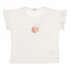 Buy 🎁 Peach Organic Cotton Frill T-shirt Ecru B&uacute;ho Fashion Children 🎉