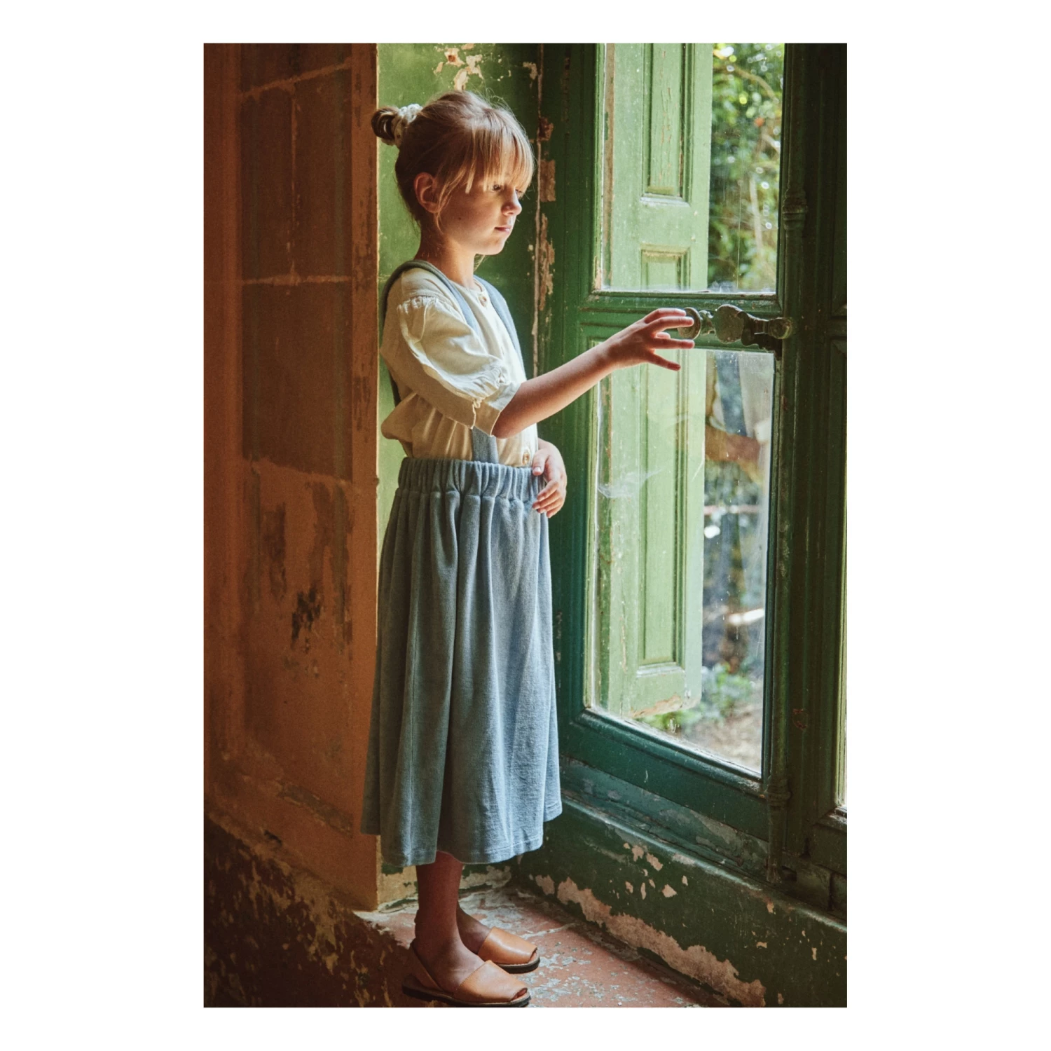 Hot Sale โ๏ธ Pear Double Organic Cotton Muslin Blouse Ecru Poudre Organic Fashion Teen, Children ๐ 4 Hot Sale โ๏ธ Pear Double Organic Cotton Muslin Blouse Ecru Poudre Organic Fashion Teen, Children ๐ - Image 4