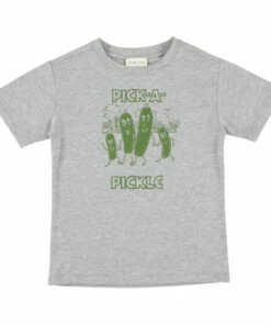 Best reviews of 🔔 Pickle T-shirt Grey Simple Kids Fashion Teen, Children 🤩
