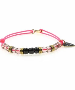 Discount ⭐ Pink Puka Bracelet Pink Mon Precieux Gem Fashion Teen, Children 👍