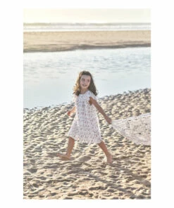 Promo 🎉 Pleated Floral 👗 Dress Ecru Tartine et Chocolat Fashion Children 🧨 -Outlet Kids' Fashion Store pleated floral dress ecru tartine et chocolat fashion children 2