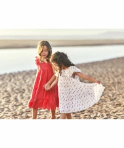 Promo 🎉 Pleated Floral 👗 Dress Ecru Tartine et Chocolat Fashion Children 🧨 -Outlet Kids' Fashion Store pleated floral dress ecru tartine et chocolat fashion children 3