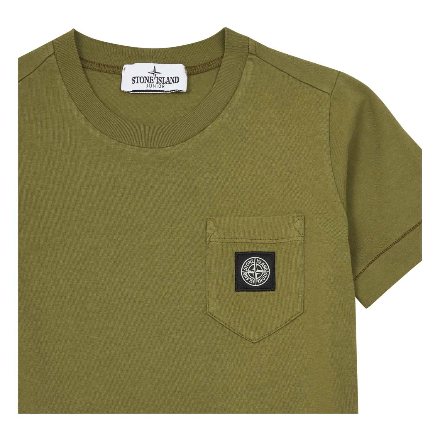 Outlet ✨ Pocket T-Shirt Green Stone Island Fashion Teen, Children ⭐ 2 Outlet ✨ Pocket T-Shirt Green Stone Island Fashion Teen, Children ⭐ - Image 2