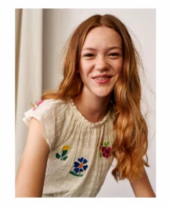 Brand new ✔️ Poeha Blouse White Bellerose Fashion Teen, Children 🌟 -Outlet Kids' Fashion Store poeha blouse white bellerose fashion teen children 2