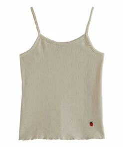 Coupon 😍 Pointelle Tank Top Ecru Emile et Ida Fashion Children 👍