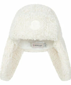 Discount 🧨 Polar Fleece Hat Ecru Moncler Fashion Children 👍 -Outlet Kids' Fashion Store polar fleece hat ecru moncler fashion children 2