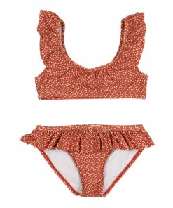 Wholesale 💯 Polka Dot 👙 Bikini Brick red Búho Fashion Children ✔️