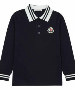 Flash Sale 🌟 Polo Shirt Navy blue Moncler Fashion Teen, Children 🎉