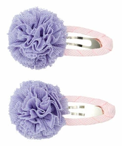 Top 10 🌟 Pompom Hair Clips Lilac Milk x Soda Fashion Children 🎁