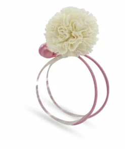 Coupon 🛒 Pompom Hair Elastic Ivory Milk x Soda Fashion Children 🧨