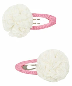Best deal 🧨 Pompom Hair Slides White Milk x Soda Fashion Children 🔥