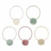 Discount 🔔 Pompom Hair Ties - Set of 5 Beige Mimi & Lula Fashion Children 💯