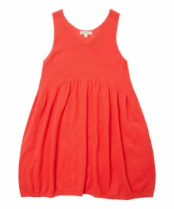 Buy ❤️ Portea Linen and Cotton Knit 👗 Dress Red Caramel Fashion Children 😀
