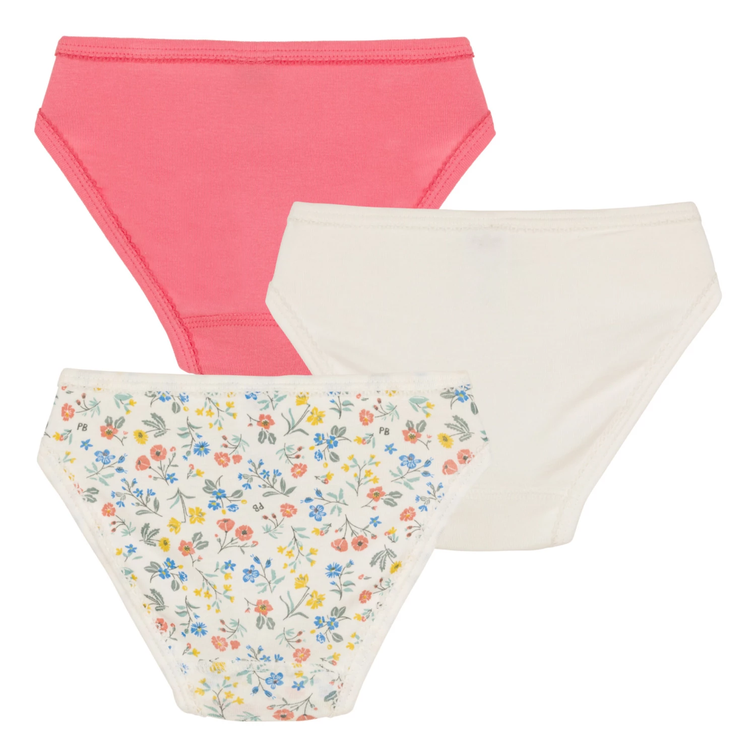 Wholesale โ๏ธ Pretty Flowers Organic Cotton Briefs - Set of 3 White Petit Bateau Fashion Children ๐งจ 3 Wholesale โ๏ธ Pretty Flowers Organic Cotton Briefs - Set of 3 White Petit Bateau Fashion Children ๐งจ - Image 3