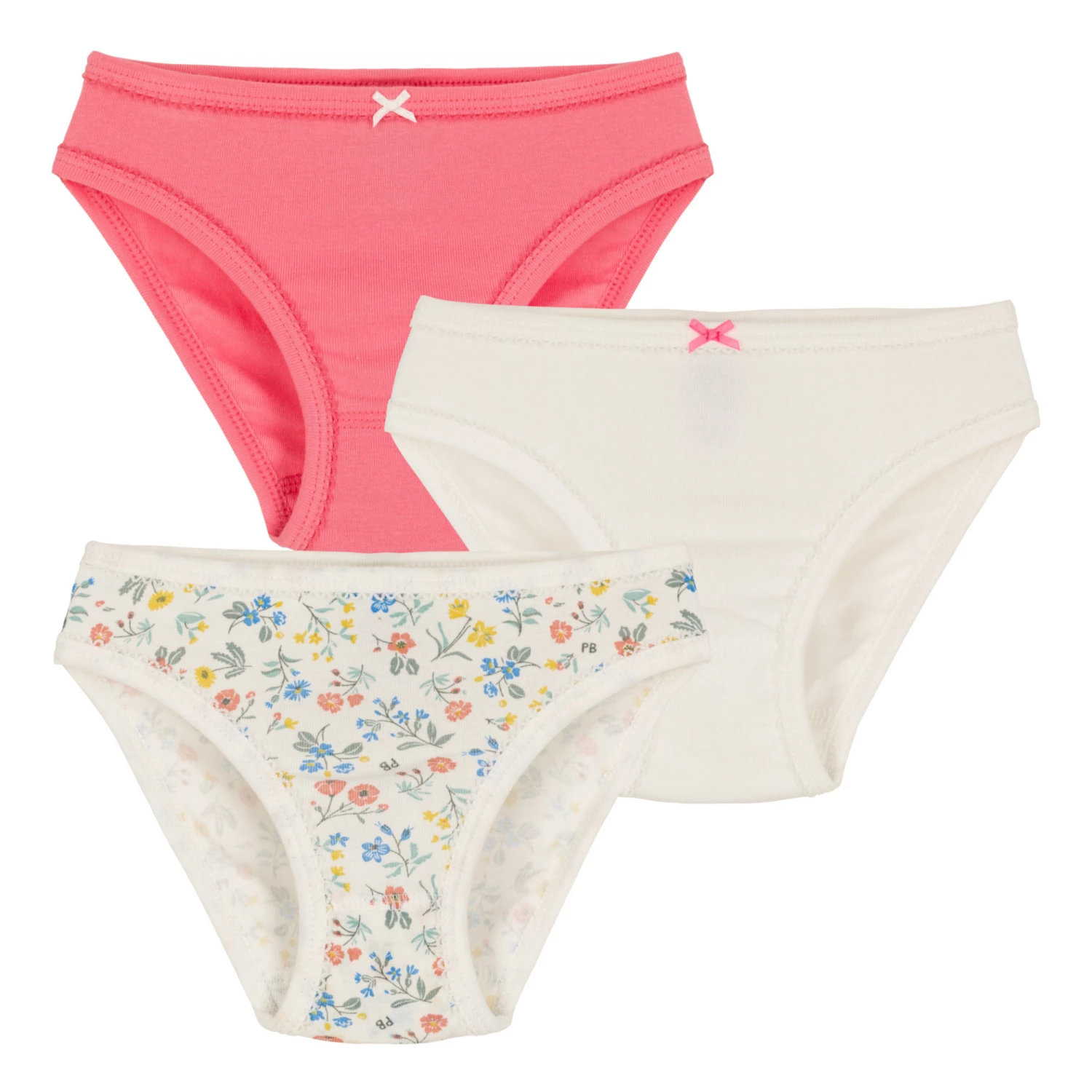 Wholesale โ๏ธ Pretty Flowers Organic Cotton Briefs - Set of 3 White Petit Bateau Fashion Children ๐งจ 1 Wholesale โ๏ธ Pretty Flowers Organic Cotton Briefs - Set of 3 White Petit Bateau Fashion Children ๐งจ