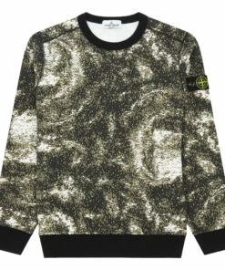 Cheap ✔️ Print Sweatshirt Grey Stone Island Fashion Teen, Children 😀