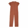 Flash Sale ✔️ Prune Cotton Muslin Jumpsuit Terracotta Marlot Paris Fashion Children 🎁