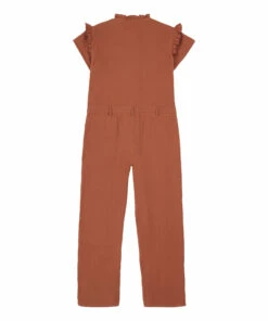 Flash Sale ✔️ Prune Cotton Muslin Jumpsuit Terracotta Marlot Paris Fashion Children 🎁 -Outlet Kids' Fashion Store prune cotton muslin jumpsuit terracotta marlot paris fashion children 2