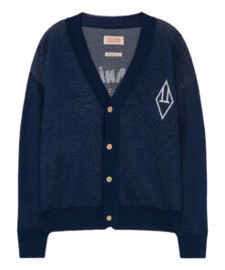 Best Sale 🤩 Racoon Embroidered Cardigan Navy blue The Animals Observatory Fashion Teen, Children ⌛