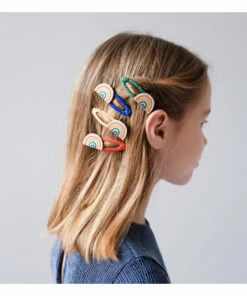 Discount 🧨 Rainbow Hair Clips - of 4 Beige Mimi & Lula Fashion Children 🤩 -Outlet Kids' Fashion Store rainbow hair clips of 4 beige mimi lula fashion children 2