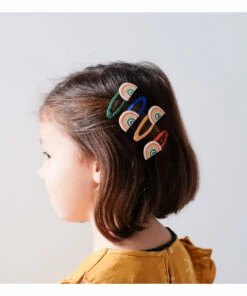 Discount 🧨 Rainbow Hair Clips - of 4 Beige Mimi & Lula Fashion Children 🤩 -Outlet Kids' Fashion Store rainbow hair clips of 4 beige mimi lula fashion children 4