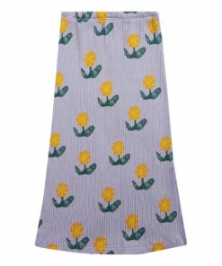 Best reviews of ๐ Recycled Cotton Jersey Ribbed Flower Maxi Skirt Mauve Bobo Choses Fashion Children ๐ฅ