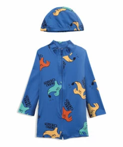 New ๐ Recycled Nylon Anti-UV ๐ถ Dog Playsuit Swimming Cap Blue Bobo Choses Fashion Baby, Children ๐