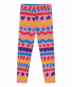 Cheapest 🌟 Recycled Polyamide Tribal Leggings Pink Stella McCartney Kids Fashion Teen, Children 🎉