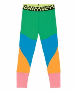 Buy ⭐ Recycled Polyester Colourblock Leggings - Active Wear Collection - Green Stella McCartney Kids Fashion Teen, Children 💯