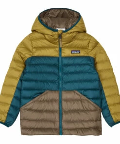 Deals 💯 Recycled Reversible Down Jacket Brown Patagonia Fashion Teen, Children 🌟