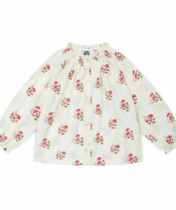 Wholesale 🎉 Reinett Flower Blouse Ecru Bonton Fashion Children ✔️