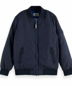 Best Sale 🔔 Reversible Bomber Jacket Navy blue Scotch & Soda Fashion Teen, Children 👏