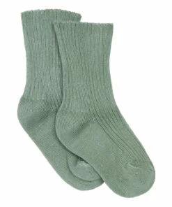 Deals ❤️ Ribbed 🧦 Socks Green Bonton Fashion Teen, Baby, Children 🧨