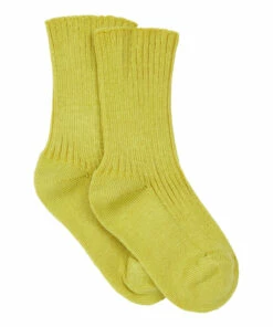 Cheapest 🛒 Ribbed 🧦 Socks Yellow Bonton Fashion Teen, Baby, Children 🎉