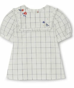 New ⌛ Sateen Embroidered Blouse Ecru Bonpoint Fashion Children 👍