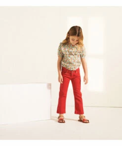 Best Pirce ⭐ Sateen Exclusive Liberty Organic Blouse Green Bonpoint Fashion Children ❤️ -Outlet Kids' Fashion Store sateen exclusive liberty organic blouse green bonpoint fashion children 2