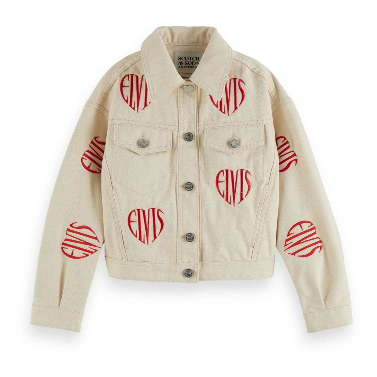 Best Pirce ⭐ Scotch & Soda x Elvis Collaboration - Denim Jacket White Scotch & Soda Fashion Teen, Children 🧨 1 Best Pirce ⭐ Scotch & Soda x Elvis Collaboration - Denim Jacket White Scotch & Soda Fashion Teen, Children 🧨