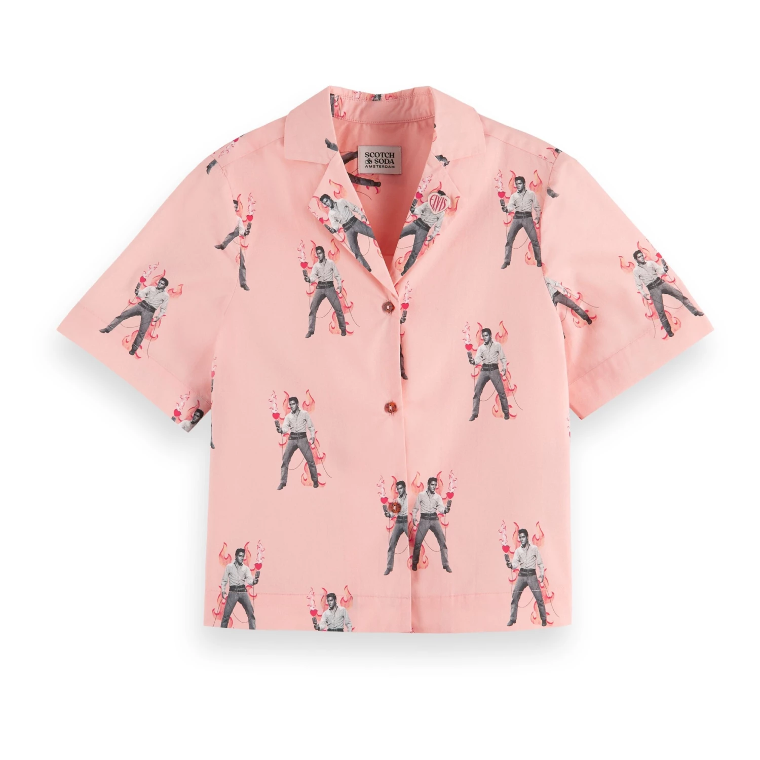 Budget ๐งจ Scotch & Soda x Elvis Collaboration - Organic Cotton Short Sleeve Shirt Pink Scotch & Soda Fashion Teen, Children ๐ 1 Budget ๐งจ Scotch & Soda x Elvis Collaboration - Organic Cotton Short Sleeve Shirt Pink Scotch & Soda Fashion Teen, Children ๐