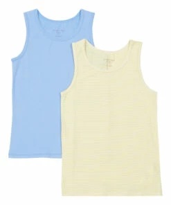 Hot Sale 🎉 Set of 2 Cue Organic Cotton Tank Tops Blue Konges Slojd Fashion Baby, Children 🎉