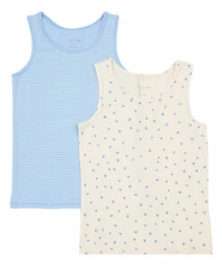 Best deal 🎁 Set of 2 Cue Polka-dot Organic Cotton Tank Tops Yellow Konges Slojd Fashion Baby, Children 😍
