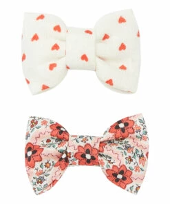 New 🌟 Set of 2 Liberty Bow Hair Slides Pink Bonton Fashion Children 🔥