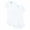 Coupon ❤️ Set of 2 Losange Playsuits White Petit Bateau Fashion Baby, Children 💯