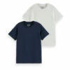 Hot Sale ❤️ Set of 2 Organic Cotton Pyjamas T-shirts White Scotch & Soda Fashion Teen, Children 🤩