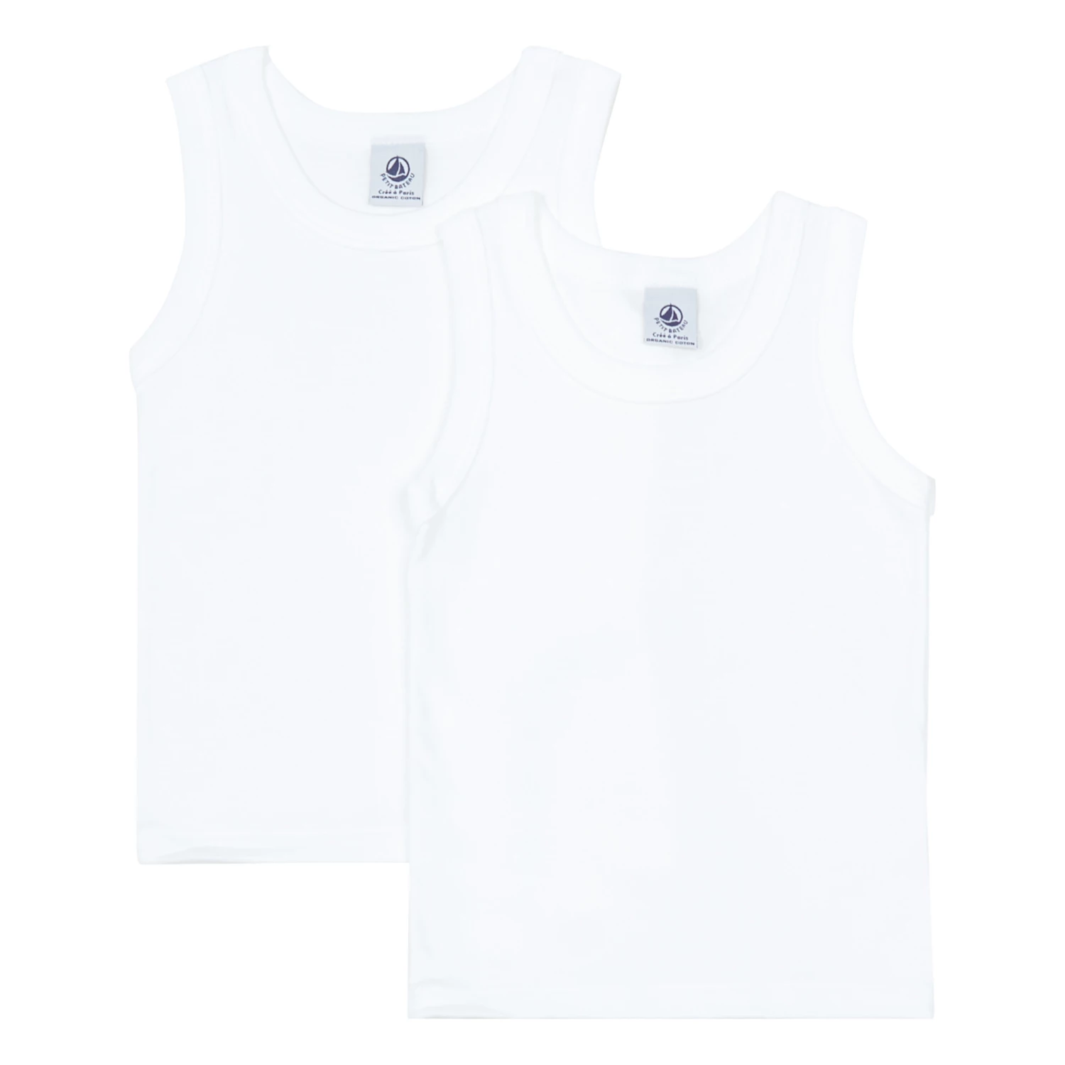 Discount ๐ฏ Set of 2 Organic Cotton Tank Tops Off white Petit Bateau Fashion Children ๐ 1 Discount ๐ฏ Set of 2 Organic Cotton Tank Tops Off white Petit Bateau Fashion Children ๐