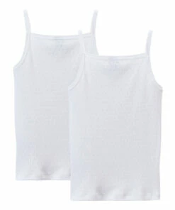 Flash Sale ❤️ Set of 2 Plain Tank Tops White Petit Bateau Fashion Teen, Children 🎁 -Outlet Kids' Fashion Store set of 2 plain tank topsset of 2 plain tank tops white petit bateau fashion teen children 2