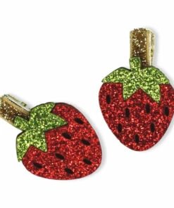 Budget 🤩 Set of 2 Strawberry Hair Slides Red Milk x Soda Fashion Children 🔥
